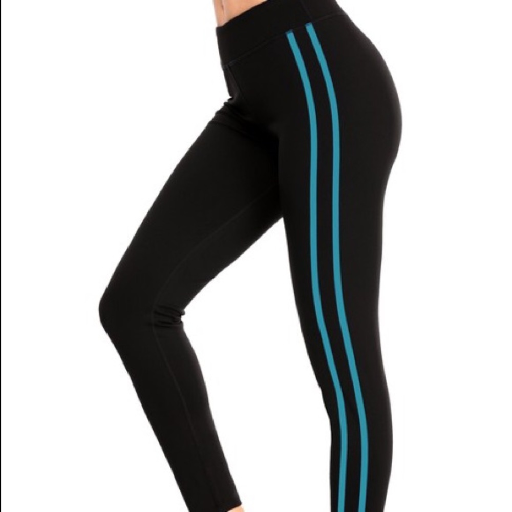 Aqua & black Yoga Legging